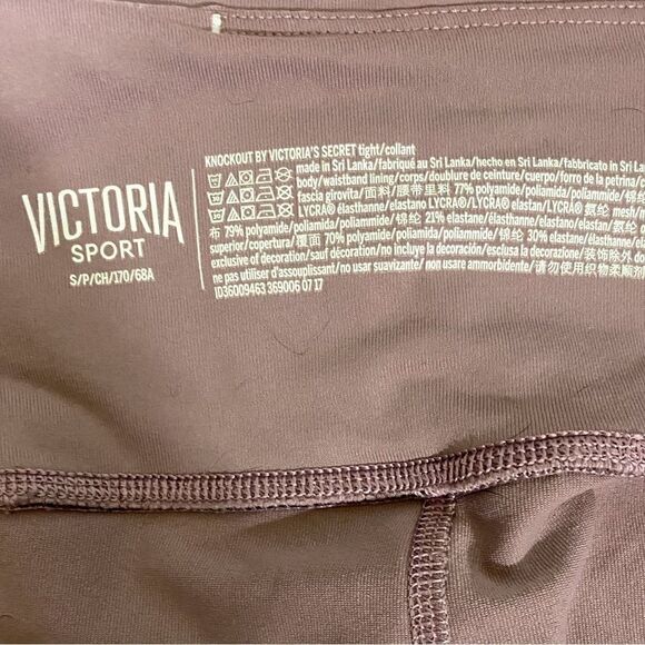 Victoria Sport Knockout Lilac Leggings with Mesh Lace Inserts & Pockets Size S - Picture 12 of 12